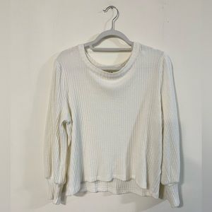 Madewell Balloon Sleeve Sweater White/Cream